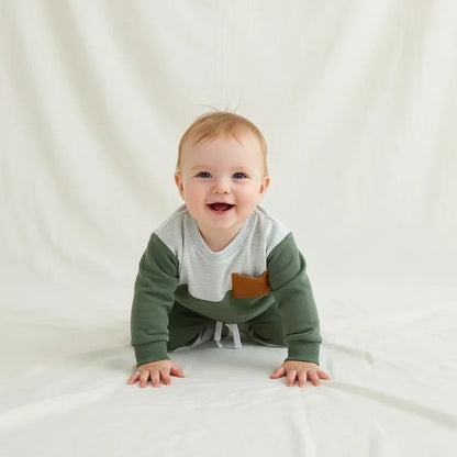Baby Boy Autumn Outfit Set – Cozy Contrast Style for Everyday Play - LunaKit Baby