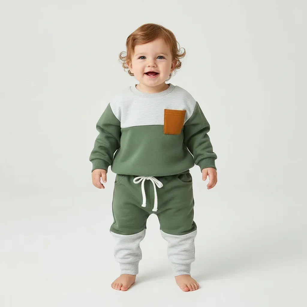 Baby Boy Autumn Outfit Set – Cozy Contrast Style for Everyday Play - LunaKit Baby