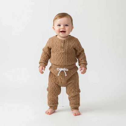 Baby Knit Pajama Set – Cozy Cotton Warmth for Sweet Winter Nights - LunaKit Baby
