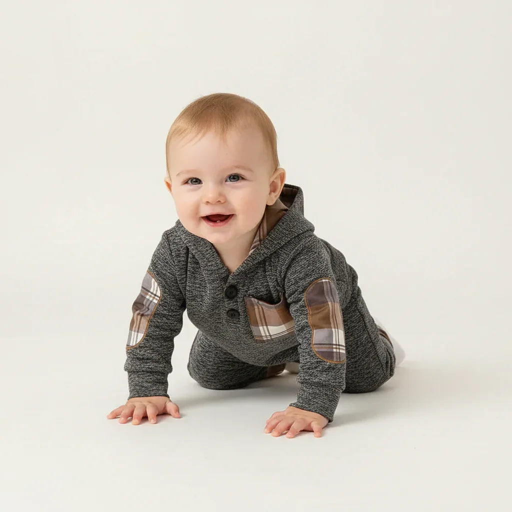 Toddler Outfit Set – Cozy Hooded Comfort for Everyday Adventures - LunaKit Baby