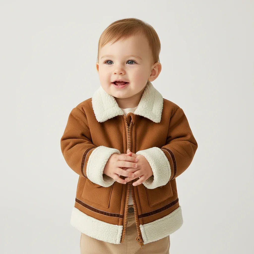 Baby Boy Winter Jacket – Cozy Fleece Warmth for Cool-Weather Days - LunaKit Baby