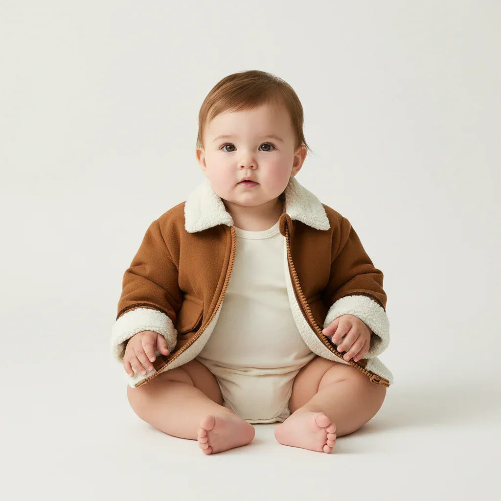 Baby Boy Winter Jacket – Cozy Fleece Warmth for Cool-Weather Days - LunaKit Baby