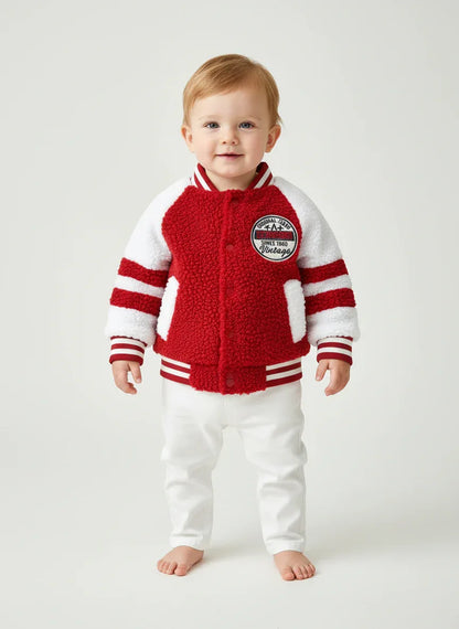 Baby Fleece Zip Jacket – Cozy Contrast Warmth for Cool Days - LunaKit Baby