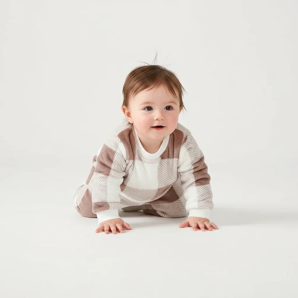 Baby Boy Plush Winter Suit – 2-Piece Set (0–24 Months) - LunaKit Baby
