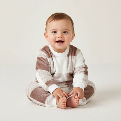 Baby Boy Plush Winter Suit – 2-Piece Set (0–24 Months) - LunaKit Baby